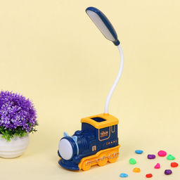 Цена за 2 шт. Настольная лампа "Sweet - Паровоз" LED 10*5*21 см, USB 5v 3w, Синий/желтый