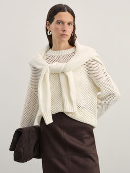 Джемпер ажурный из хлопка / Zarina