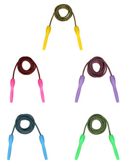 Скакалка спортивная, 2.6 м, регулируемая, цвет МИКС