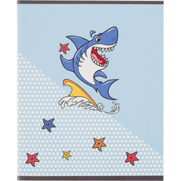 Цена за 2 шт. Тетрадь общая А5 48л Shark,клет,скреп, ВД-лак