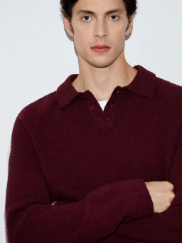 Джемпер из хлопка с отложным воротником / Zarina фото 8