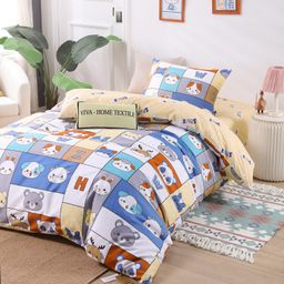 Комплект постельного белья на резинке Сатин Люкс KIDS 100% хлопок CDKR039 140*200*25/1.5 спальный/50-70 1 шт - Ситрейд фото 4
