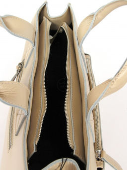 Сумка женская натуральная кожа RM-SH-8896-1, 1отд+карм/перег, плечевой ремень, бежевый SALE 261771 - Adelia фото 3