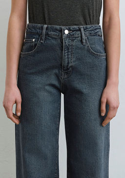 Leila Mavi Premium Golgeli Koyu Mavi Jean Pantolon  фото 7