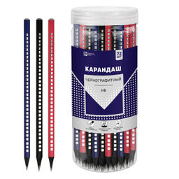 Набор карандашей чернографитный арт. 57472_72 / 72 СЕРЕБРИСТЫЙ ПРИНТ (ПЭТ-тубус, 72 шт., ассорти, тв