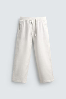 PANTAL?N RELAXED FIT ESTRUCTURA / Blanco roto