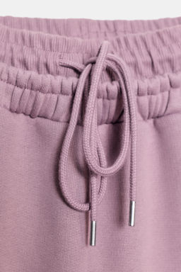 PANTAL?N RECTO FELPA / Rosa tiza