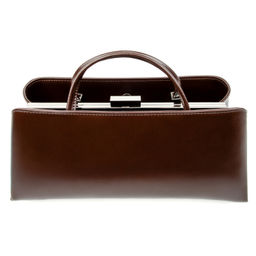 A001 brown, Женская кожаная сумка c фермуаром , Barcelo Biagi