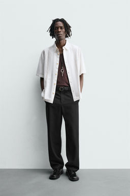 EMBROIDERED COTTON - LINEN SHIRT