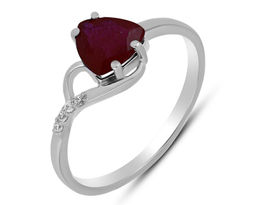 Кольцо, 1 рубин корунд триллион 7мм/1.65 ct, Базель