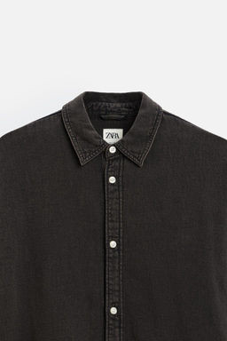 FADED DENIM SHIRT - Zara фото 8