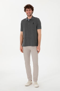 Erkek Regular Fit Polo Yaka Antrasit Melanj Basic Ti__rt Sepette S_rpriz _ndirim - U.s. polo assn фото 4