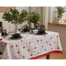 Скатерть Этель Love is 149х180см, 100% хлопок, саржа 190 г/м2  фото 6