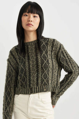 Regular Fit Bisiklet Yaka Triko Kazak - Defacto фото 2