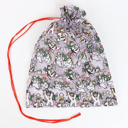 Мешок подарочный Снеговики с ёлками, р. 45 35 см, органза