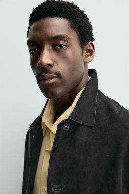 SUEDE LEATHER OVERSHIRT - Zara фото 5