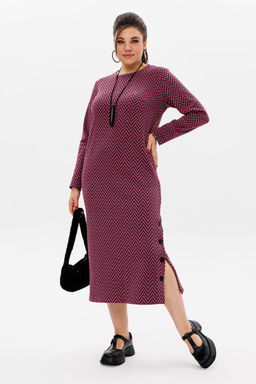 Платье ANELLI 1498/1 кармин  фото 6