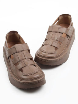 06-2192-5 DK. BEIGE Туфли женские (натуральная кожа)