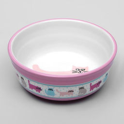 Миска керамическая Кошачья жизнь 270 мл 12,7 х 5 см, розовая