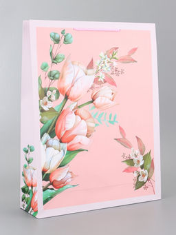 Цена за 2 шт. Пакет подарочный ламинированный вертикальный «Магия цветущих снов», 33×42.5×10 см