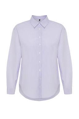 TRENDYOLMILLA Beyaz Loose Fit Pamuklu Dokuma Gomlek TWOAW20GO0107 фото 7