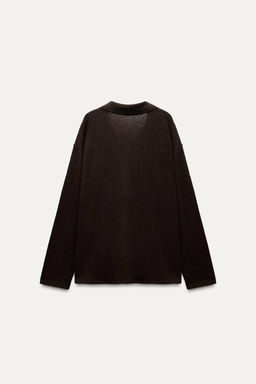100% WOOL OVERSIZE CARDIGAN - Zara фото 6
