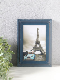 Фоторамка пластик 10х15 см "Остин" иссиня-чёрный 18,5х13,5х1,5 см