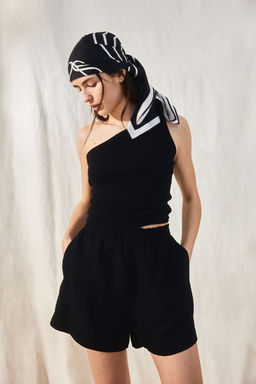 Pantalon corto en mezcla de lino - H&m фото 2