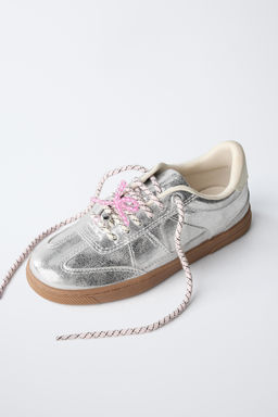 METALLIC CHARM TRAINERS - Zara фото 4