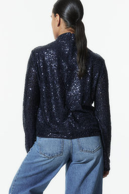 Sequined turtleneck top - H&m фото 4