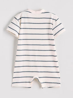 ?izgili K?sa Kollu Erkek Bebek Tulum