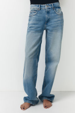 TRF WIDE-LEG MID-RISE FULL LENGTH JEANS - Zara фото 23