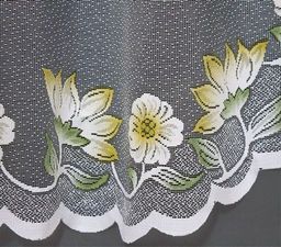 Готовые шторы арт. 9168, Hanka (Ханка), зеленый рисунок, 300 см ширина X 180 см высота, на универсальной шторной ленте - Haft фото 2