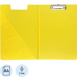 Папка-планшет с зажимом и крышкой Attache Bright colours A4 желтый  фото 2
