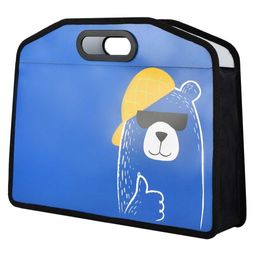 Папка для школьных тетрадей пластиковая арт. 56581/ 12 МИШКА (полипропилен, формат А4, 37х30х10 см,