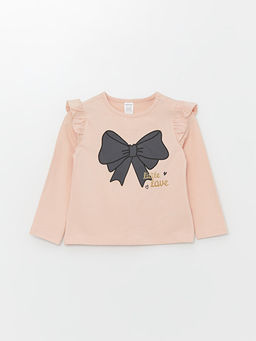 Bisiklet Yaka Uzun Kollu Nak??l? K?z Bebek Bluz 2li - Waikiki фото 2