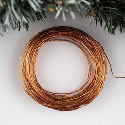 УЦЕНКА Гирлянда Нить 20 м, IP20, 200 LED, 12 В, медная нить, свечение белое - Luazon lighting фото 5