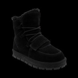 Ботинки из натуральной кожи на меху 607 черные