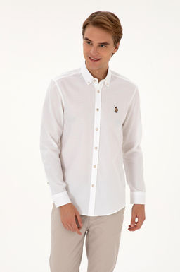 Erkek Beyaz Uzun Kollu Basic G_mlek Sepette S_rpriz _ndirim - U.s. polo assn фото 3