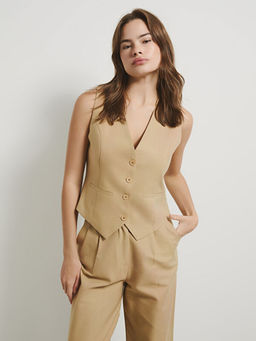 V Yaka Kad?n Klasik Yelek