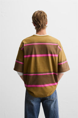 STRIPED JACQUARD T-SHIRT - Zara фото 10