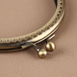 Фермуар пришивной «Полукруг», 10×6.5 см, цвет бронзовый