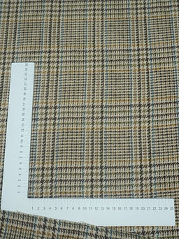 Шерсть пальтово-костюмная Твид Гусиная лапка-клетка цв.коричневый, ш.1.5м, шерсть-50%, п/э-50% - Купава фото 16