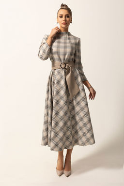 Платье Golden Valley 4756-2 серо-бежевый  фото 2