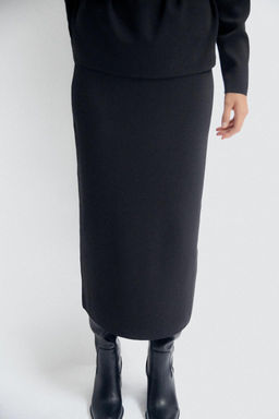 PLAIN KNIT MIDI SKIRT - Zara фото 9