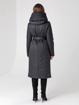 24319 Пальто дем. черный - Dizzyway фото 3