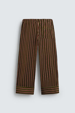LIMITED EDITION VELVET CONTRAST STRIPED TROUSERS - Zara фото 7