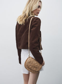 Кросс-боди LOVE MOSCHINO QUILTED BAG Артикул 4623937, темно-бежевый  фото 2