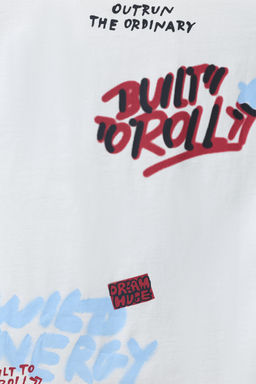 CAMISETA ESTAMPADO RELIEVE / Blanco - Zara фото 4