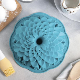 Форма для выпечки Доляна Хризантема, силикон, 22?7,5 см, цвет МИКС  фото 2